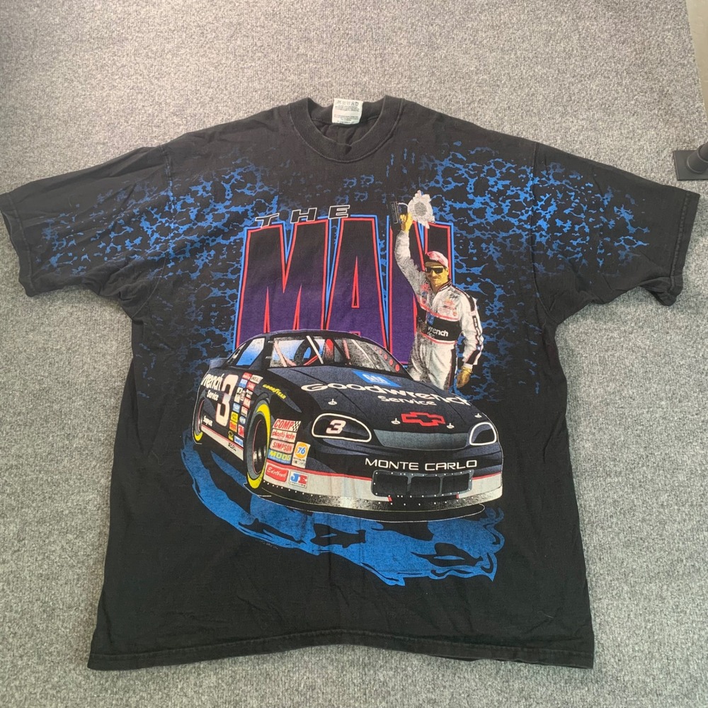 Vintage Dale Earnhardt The Man‎ Shirt Chase Racewear NASCAR All Over Print XXL